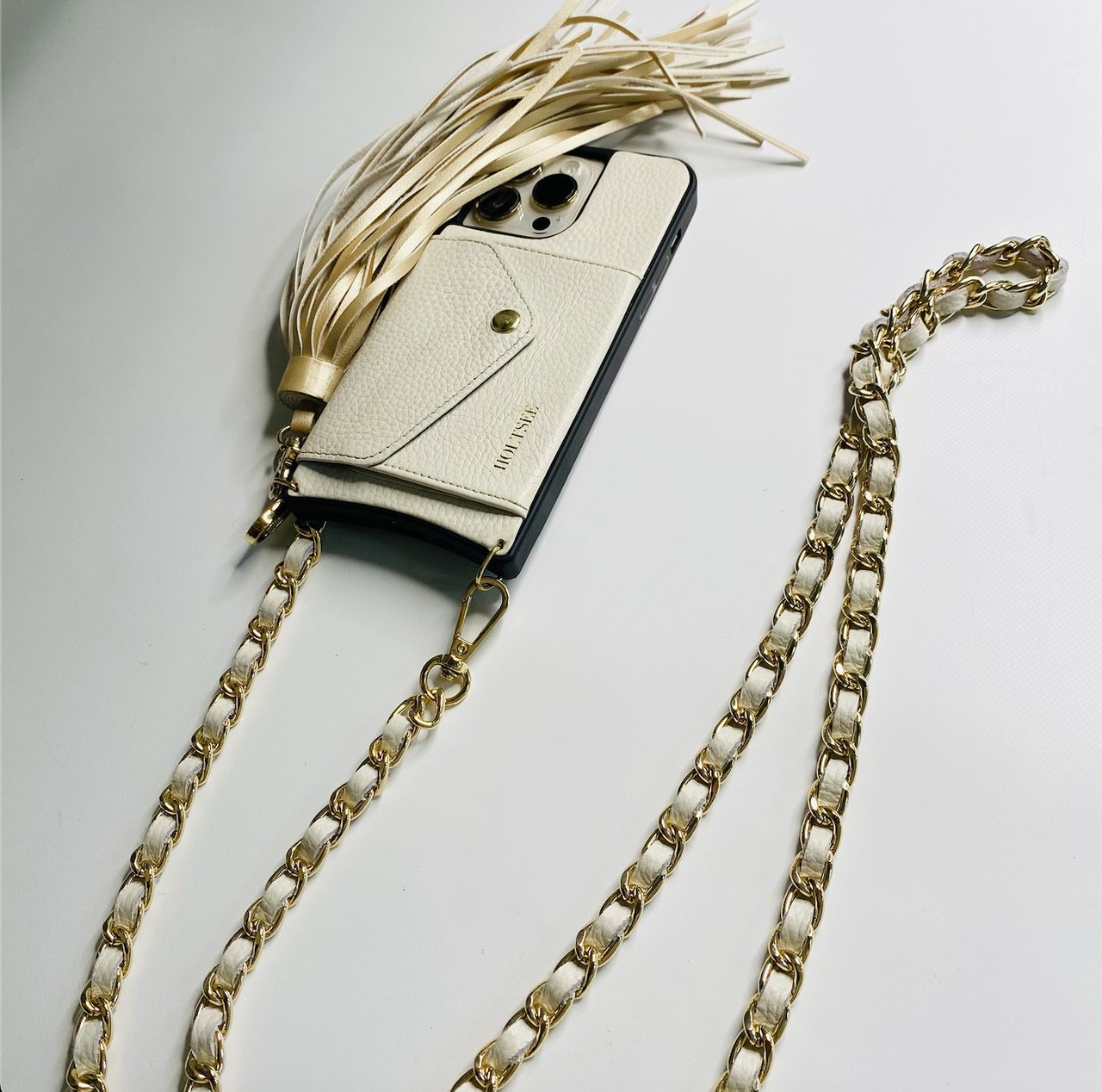 Goddess IPhone Case with Crossbody Goddess Strap + Removable Tassel