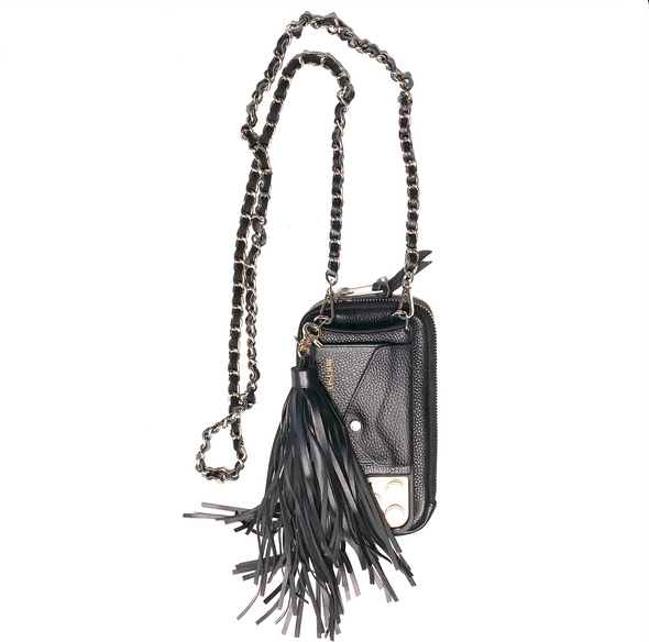 Goddess Holtster Pouch and Gypsy Tassel Set - Black