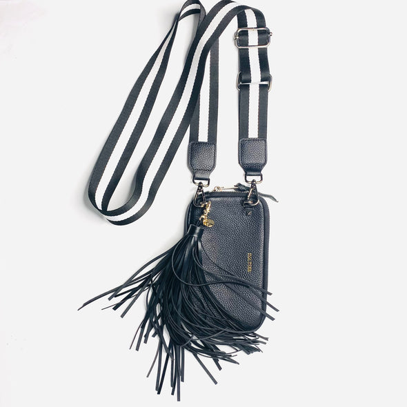 Sassy Pouch with Tassel - Black